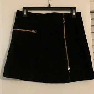 Black suede skirt